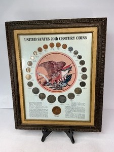 United States 20th Century Coins in Frame