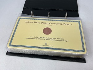 74pc Indian Head Cent and Stamp Collection