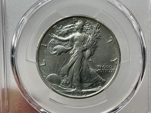 lot 7 image: 1919 Silver Walking Liberty Half Dollar