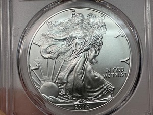 lot 8 image: 2016 PCGS MS70 Silver American Eagle