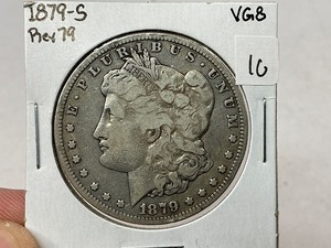lot 10 image: 1879-S Rev79 Morgan Silver Dollar