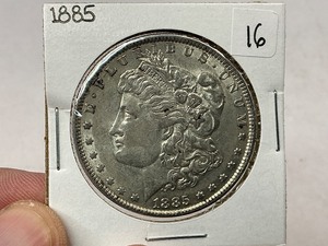 lot 16 image: 1885 Morgan Silver Dollar