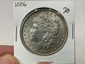lot 20 image: 1886 Morgan Silver Dollar