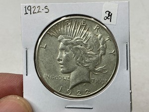 lot 29 image: 1922-S Peace Silver Dollar