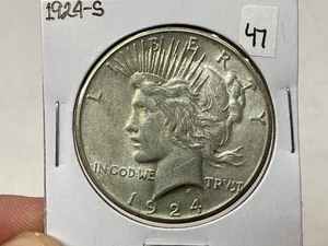 lot 47 image: 1924-S Peace Silver Dollar