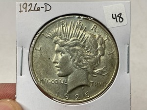 lot 48 image: 1926-D Peace Silver Dollar