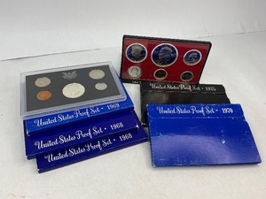 lot 52 image: 5x Proof Sets from 1968-1975
