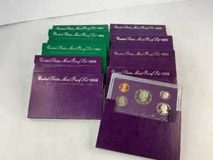 lot 66 image: 10x Proof Sets from 1992-1994