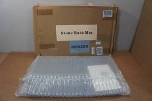 lot 31 image: Stone Bath Mat Set - 23.6x15.7 - Dark Gray