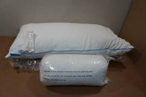 lot 43 image: Set of Two Shredded Memory Foam Pillows - King
