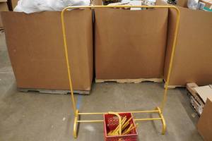 lot 110 image: Gold Metal Clothing Rack with Extra Pieces