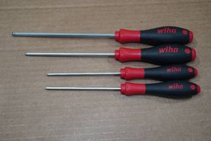lot 119 image: Wiha 4-Piece Hexagonal Ball Head Soft Finish Screwdrivers