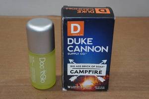 lot 162 image: Duke Cannon Bar Soap and Doc & Glo Roller Deodorant