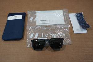 lot 176 image: Le Specs Tweedledum Sunglasses Matte BlackKhaki Mono Polorized