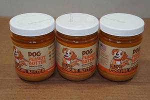lot 203 image: 3 Dilly Poochie Peanut Butter - 12oz