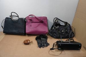 lot 233 image: 4 Womens Purses - Gloves - Belt
