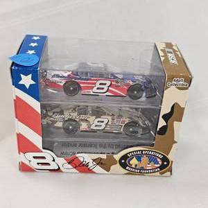 lot 107 image: 164 Nascar DLX Dale Jr #8, Budweiser Warrior Foundation(2)
