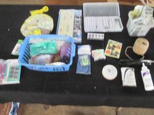 lot 201 image: Jewelry making lot including beads,...