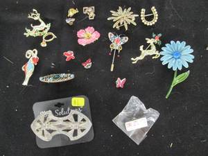 lot 222 image: Variety of womens lapel pins and b...