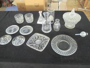lot 234 image: Assortment of cut crystal glassware...