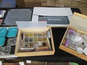 lot 240 image: Collection of wood boxes and decor...