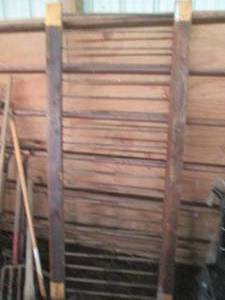 lot 28 image: 6ft Wood framed fence section with ...
