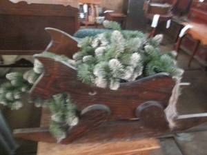 lot 32 image: Large Rocking Horse shaped planter ...