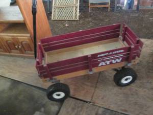 lot 38 image: Wooden Radio Flyer All-Terrain Wago...