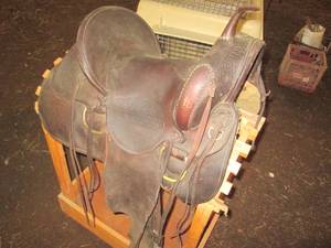 lot 68 image: Collectible Vintage leather western...