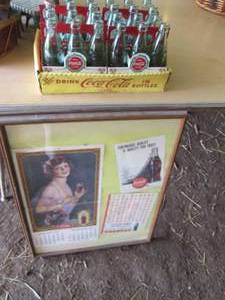 lot 259 image: Framed 1974 Coca-Cola Calendar and ...