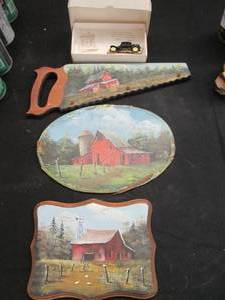 lot 281 image: Rustic Country style scenes on a va...