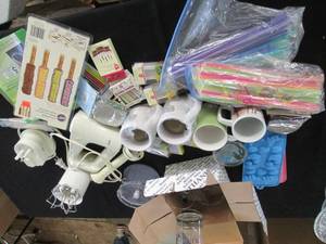 lot 180 image: Assortment of drinking straws, mugs...
