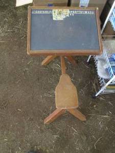 lot 182 image: Vintage Wooden Child size desk with...