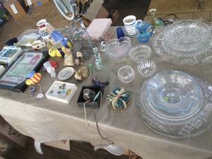 lot 195 image: Huge variety of cut glass serving d...