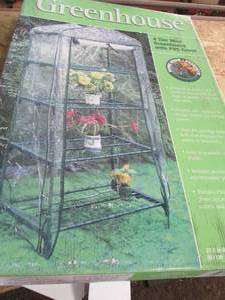 lot 305 image: New in Box 4-Tier Mini Greenhouse w...
