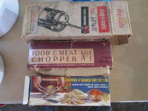 lot 339 image: Vintage French fry cutter and food ...