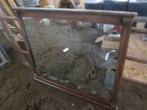 lot 97 image: Large decorative wood framed Mirror...