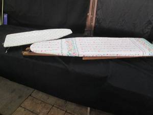 lot 140 image: Vintage Wood ironing board plus tab...