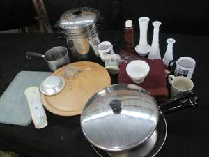 lot 146 image: Stainless Steel pots and pans with ...