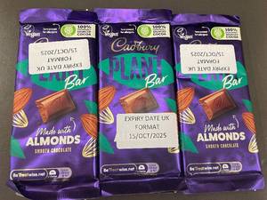 lot 22 image: Cadbury Plant Bar Almonds Smooth Chocolate (3-Pack)