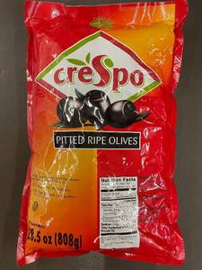 Crespo Pitted Ripe Olives 28.5 oz (808g) Package