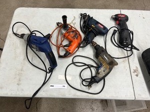 lot 166 image: 5 ELECTRIC DRILLS