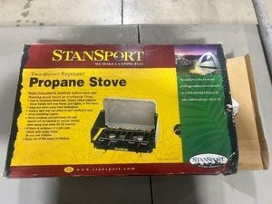 lot 215 image: STANSPORT PROPANE STOVE NEW IN BOX