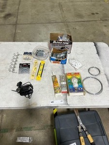 lot 271 image: TABLE FULL OF HARDWARE