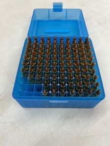 lot 12 image: QTY 93- 222 REMINGTON CARTRIDGES 40 GR WITH CASE