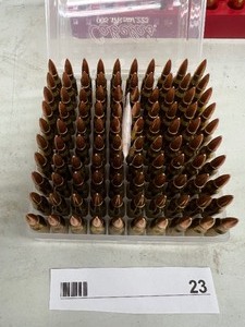 lot 23 image: QTY 100-  223 REMINGTON CARTRIDGES FMJ