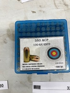 lot 32 image: QTY 100 - 380 ACP 100 GR RNFP