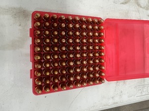 lot 34 image: QTY 100- 9MM FMJ CARTRIDGES
