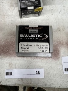 lot 38 image: 92) 22 CALIBER 55GR .224 SPITZER BALLISTIC TIP BULLETS #51031