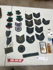 lot 76 image: AIR FORCE PATCHES & MEDALS